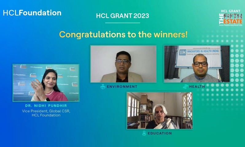 HCL Foundation announces grant of INR 16.5 Cr to 9 NGOs; Planatearth, Innovators in Health (IIH) India, Meghshala Trust among winners